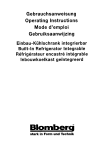 Bedienungsanleitung Blomberg KI 1230 Kühlschrank