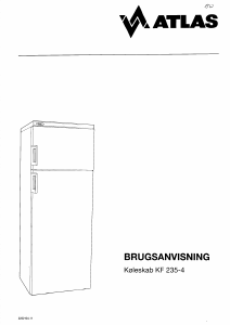 Brugsanvisning Atlas KF 235-4 Køle-fryseskab