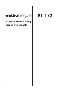 Bedienungsanleitung Elektra Bregenz KT 172 Kühlschrank