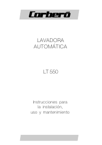 Manual de uso Corberó LT 550 Lavadora