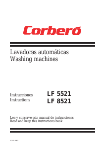 Manual de uso Corberó LF 8521 Lavadora