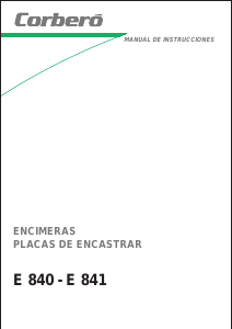 Manual de uso Corberó E841I-N Placa
