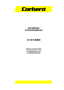 Manual de uso Corberó V-141N Placa