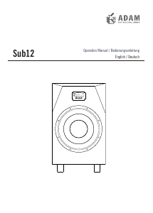 Manual Adam Sub12 Subwoofer