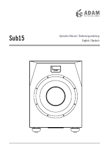 Bedienungsanleitung Adam Sub15 Subwoofer