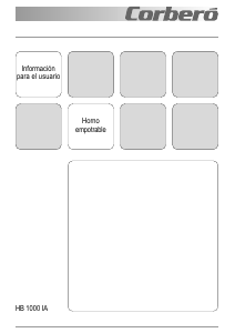 Manual de uso Corberó HB1000IA Horno
