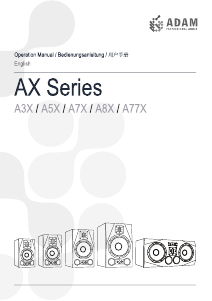 Manual Adam A3X Speaker