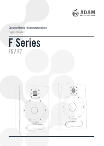 Bedienungsanleitung Adam F5 Lautsprecher
