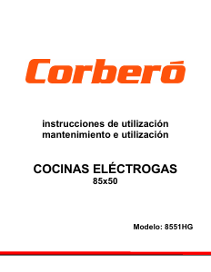 Manual de uso Corberó 8551HG Cocina