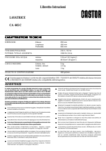 Manuale Castor CA 445 C Lavatrice