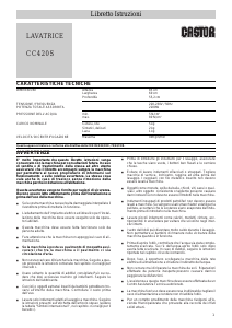 Manuale Castor CC 420 S Lavatrice