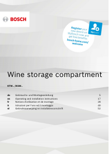 Mode d’emploi Bosch KSW30V80GB Cave à vin