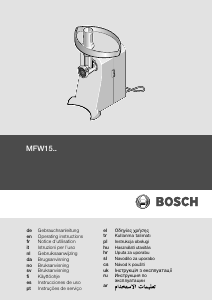 Manual Bosch MFW1545 Picadora de carne