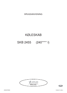 Brugsanvisning Atlas SKB 2455 Køleskab