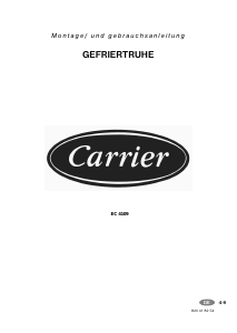 Bedienungsanleitung Carrier EC 4109N Gefrierschrank