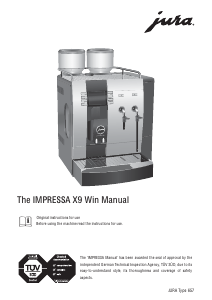 Manual Jura IMPRESSA X9 Win Coffee Machine