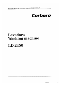 Manual de uso Corberó LD 2450 Lavadora