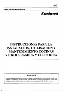 Manual de uso Corberó 5064VT Cocina