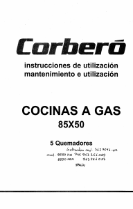 Manual de uso Corberó 8550HGN Cocina