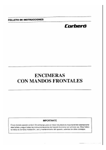 Manual de uso Corberó E840BN Placa