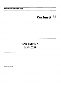 Manual de uso Corberó EM200 Placa