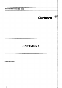 Manual de uso Corberó EN400IN/2 Placa
