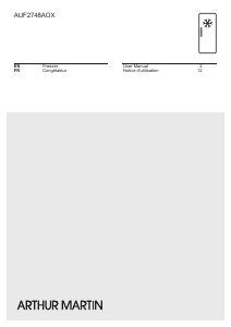 Manual Arthur Martin AUF2748AOX Freezer