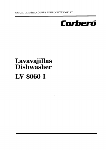 Manual de uso Corberó LV 8060I Lavavajillas