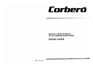 Manual de uso Corberó EX84N Campana extractora
