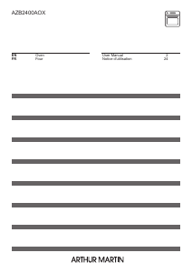 Mode d’emploi Arthur Martin AZB2400AOX Four