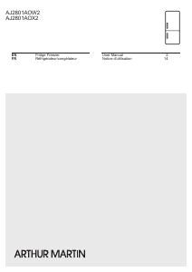 Manual Arthur Martin AJ2801AOW2 Fridge-Freezer