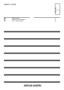 Mode d’emploi Arthur Martin AMN3111AOW Réfrigérateur combiné