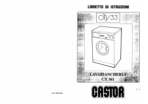 Manuale Castor CX 361 Lavatrice