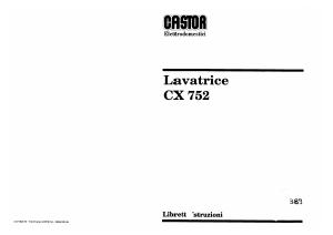 Manuale Castor CX 752 Lavatrice