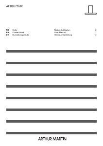 Bedienungsanleitung Arthur Martin AFB9571MX Dunstabzugshaube