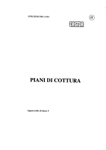 Manuale Castor CPS4W Piano cottura