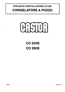Manuale Castor CO 200S Congelatore