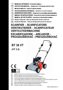 Manual de uso Britech BT 36 VT Escarificador