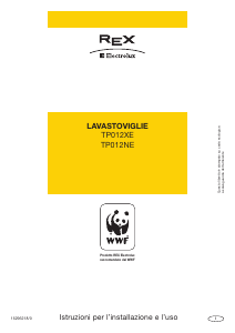 Manuale Electrolux-Rex TP012NE Lavastoviglie