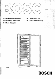 Bedienungsanleitung Bosch KSW3603 Weinklimaschrank