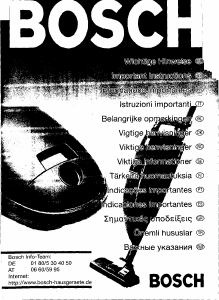 Bedienungsanleitung Bosch BHS4200 Staubsauger