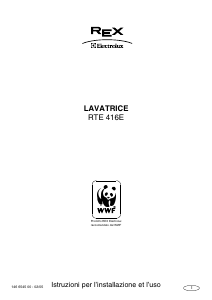 Manuale Electrolux-Rex RTE416E Lavatrice