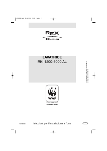 Manuale Electrolux-Rex RKI1000AL Lavatrice
