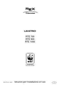 Manuale Electrolux-Rex RTE900 Lavatrice