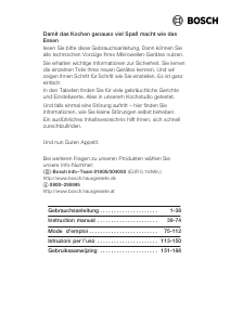 Bedienungsanleitung Bosch HMT75G650 Mikrowelle