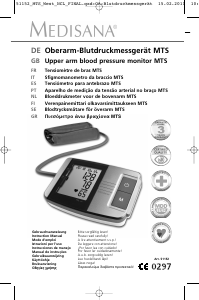 Bruksanvisning Medisana MTS Blodtrycksmätare