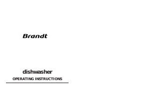 Manual Brandt A210U1 Dishwasher