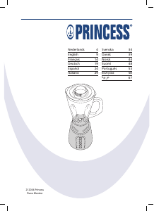 Bruksanvisning Princess 212034 Blender