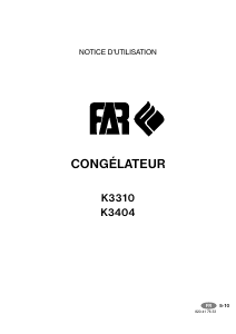 Mode d’emploi FAR K3404 Congélateur