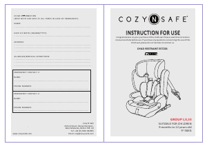 Handleiding Cozy N Safe EST-226 EzFix Autostoeltje